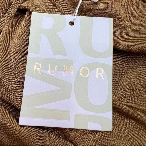 Rumor Gold Rushed Bodycon Dress size 6 Lace Up Back - Festive Party Prom Wedding - Picture 5 of 8